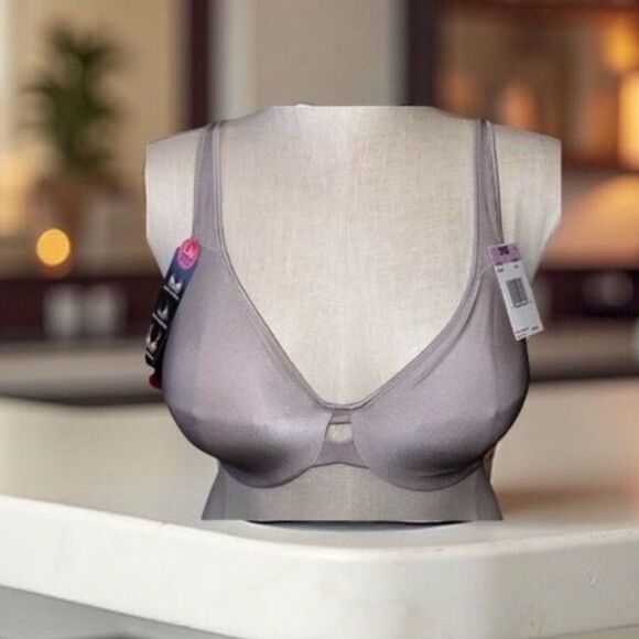 NWT Full Figure Hanes Lily Fit Nude Wired Bra Size 36D - Picture 1 of 7